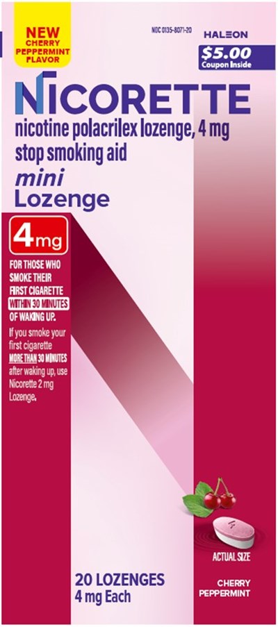 Nicorette Mini Lozenge Cherry Peppermint 4 mg 20 Ct.jpg (Nicorette Mini Lozenge Cherry Peppermint 4 mg 20 Ct)